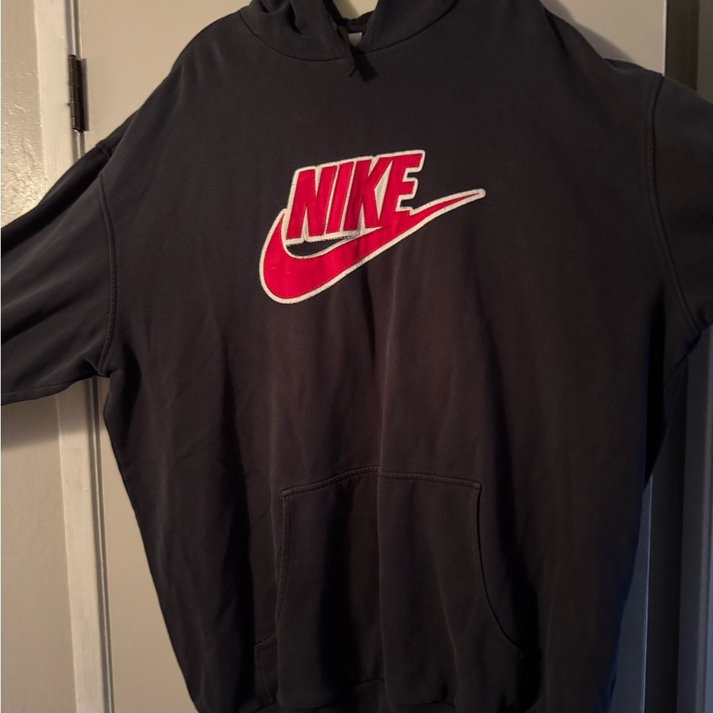 Nike dark blue and Red Sweater with Iconic Logo